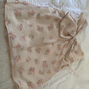 Rebecca Taylor One Shoulder Bow Top size Small